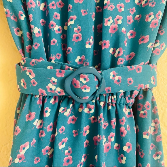 Vintage 80’s Jody of California Floral Lace Secretary Dress - Picture 6 of 10